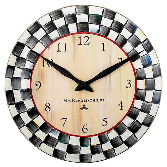Courtly Check Wall Clock | MacKenzie-Childs