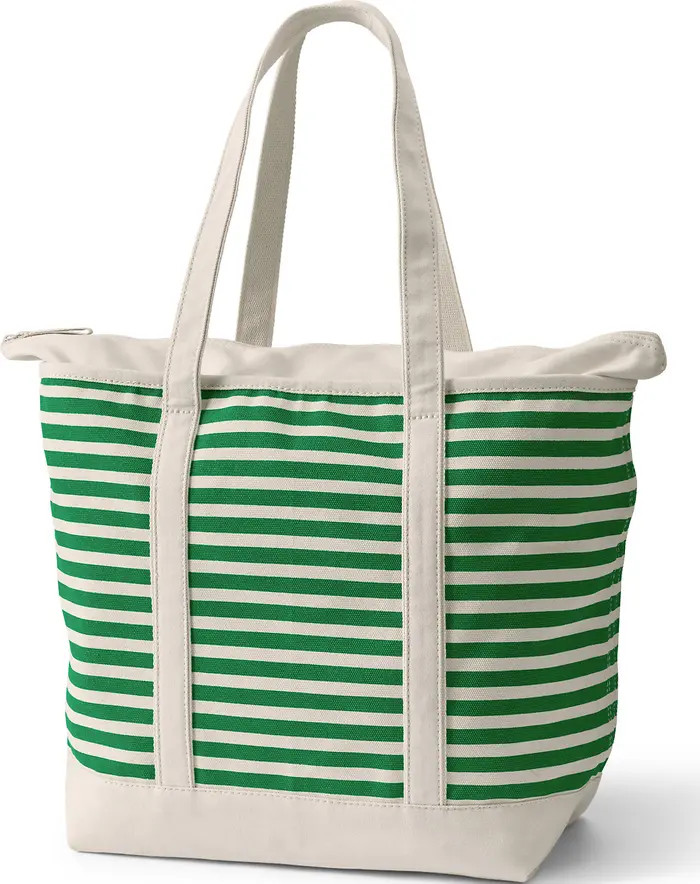 Zip Top Long Handle Canvas Tote Bag | Nordstrom