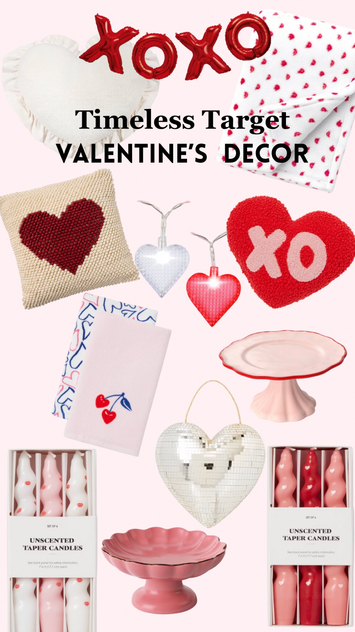 I’ve never needed an excuse to splash a little pink and red decor around the house - my oh my this Valentine’s Day Decor from @Target is too cute to pass up. I’m obsessed with the pink cake stand, red and pink twisted taper candles and I’m a sucker for a heart pillow! What’s your favorite piece of Valentine’s Decoration in this round up? 

#LTKHome #LTKSeasonal #LTKGiftGuide