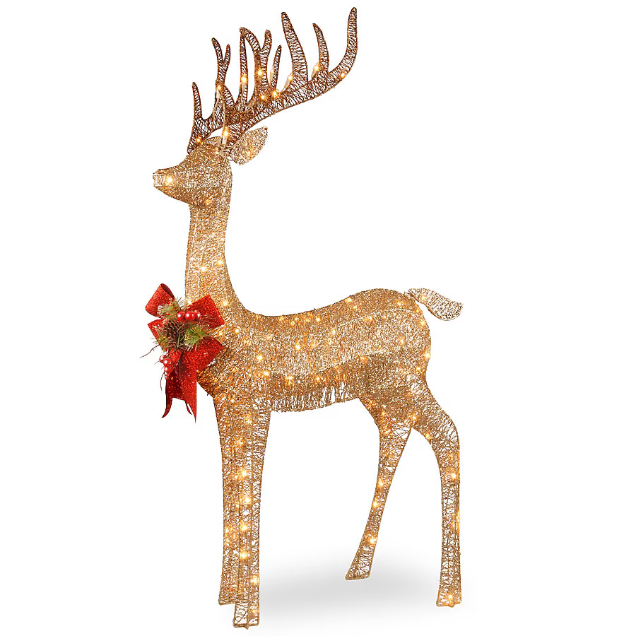 National Tree Company 48-in Reindeer Free Standing Decoration with White LED Lights | Lowe's