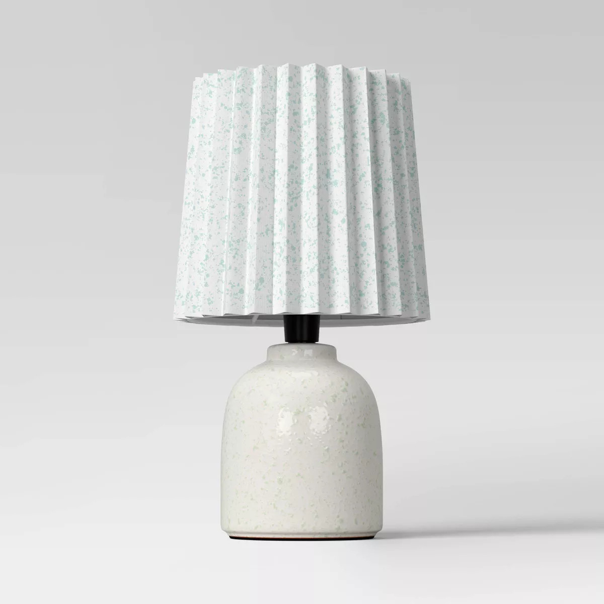 Mini Printed Ceramic Base Table Lamp with Printed Pleated Shade - Room Essentials™ | Target