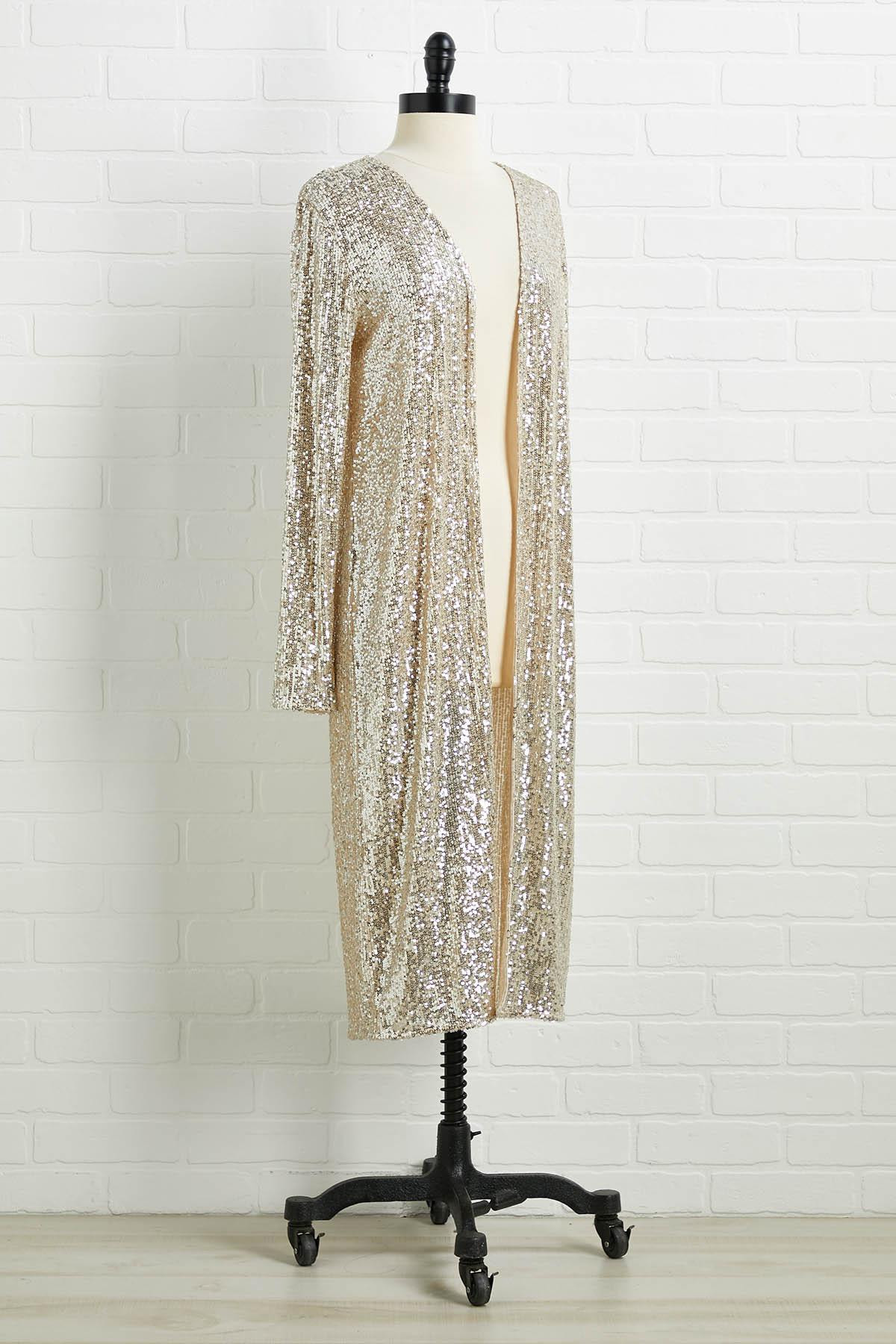 pop the champagne duster cardigan | Versona