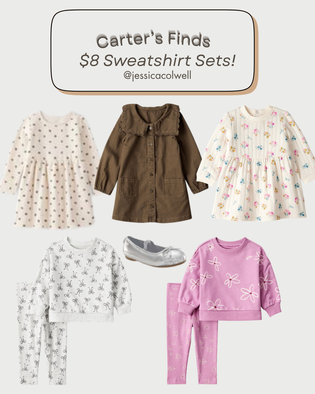 I honestly never shopped at Carter’s for my girls… went in to grab a gift and realized I’ve been SLEEPING on them 😅 Ended up doing a whole haul and I’m obsessed. The sweatshirt sets I found are now UNDER $8 (!!). And of course everything I bought is now on major clearance… love that for me 😂🛍️ #CartersHaul #MomFinds 

 

#LTKGiftGuide #LTKSaleAlert #LTKBaby
