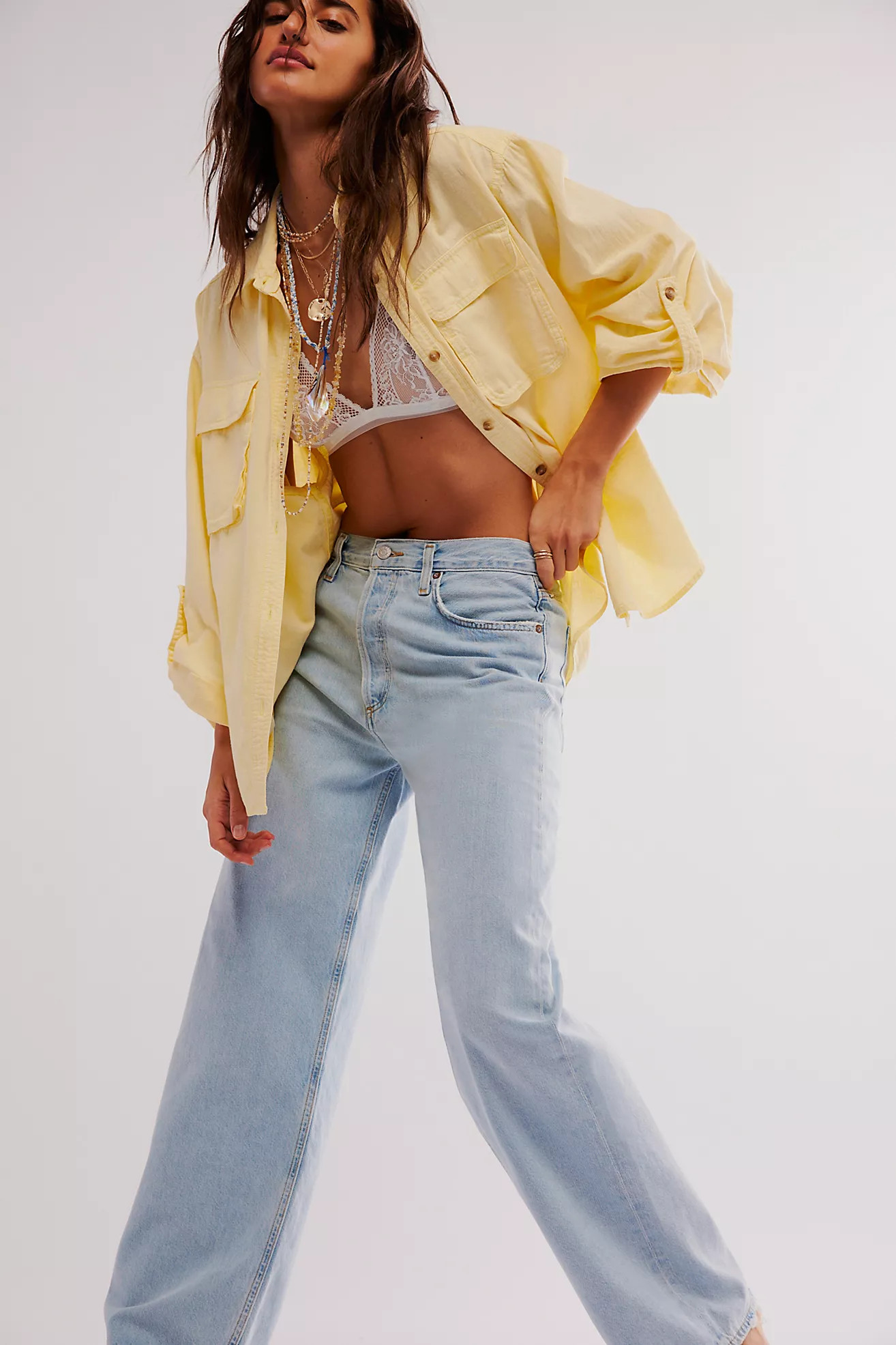 AGOLDE Low-Rise Baggy Jeans | Free People (Global - UK&FR Excluded)