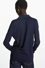 SLIM-FIT KNITTED SILK-BLEND POLO SHIRT | COS UK