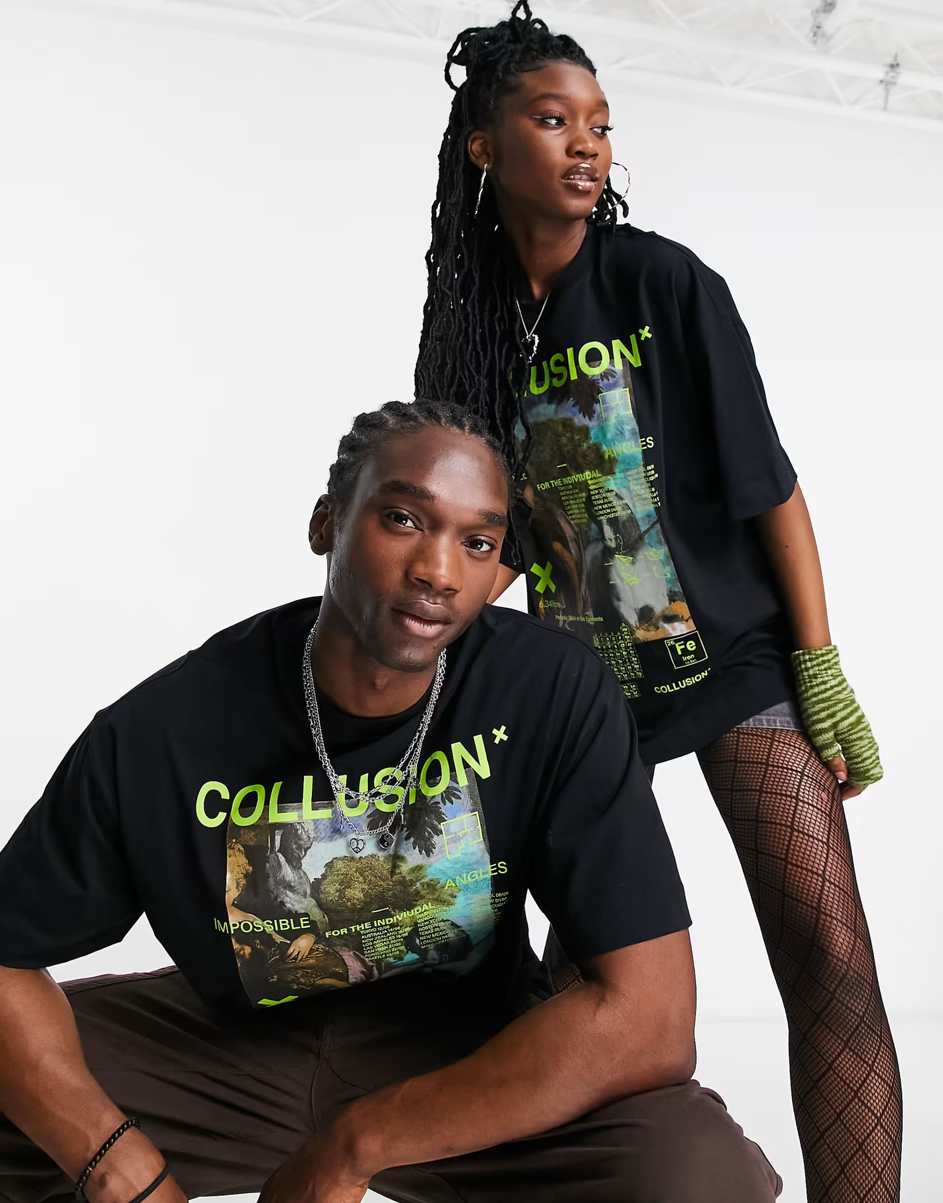 COLLUSION unisex magazine front print t-shirt in black | ASOS | ASOS (Global)