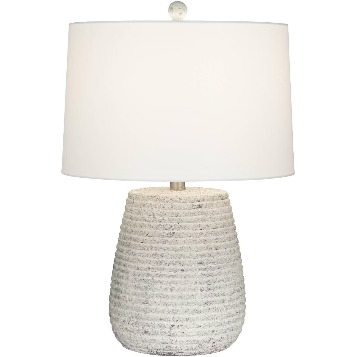 360 Lighting 23" High Small Mid Century Modern Accent Table Lamp Handcrafted Sandstone Finish Cer... | Target
