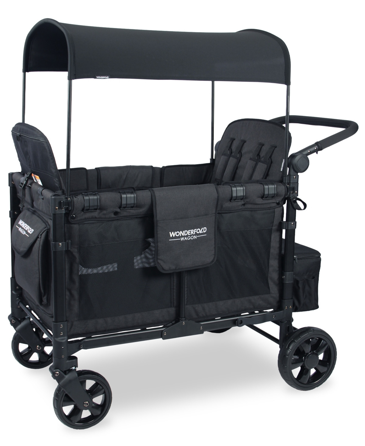 Wonderfold Wagon W4 Elite Front Zippered Quad Stroller Wagon - Volcanic Black | Macy's