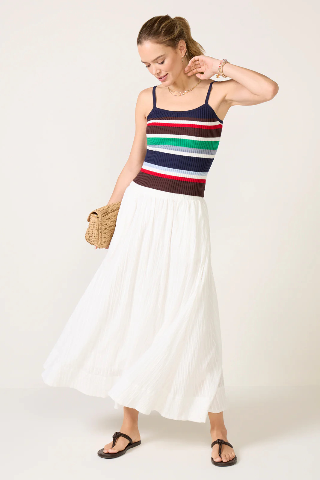 Shadow Stripe Maxi Skirt | Evereve