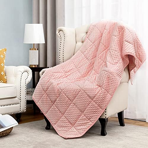 Angelhood Weighted Blanket Adult (15 lbs, 48''x72'', Twin Full Size Bed),Oeko-Tex Certified Minky We | Amazon (US)