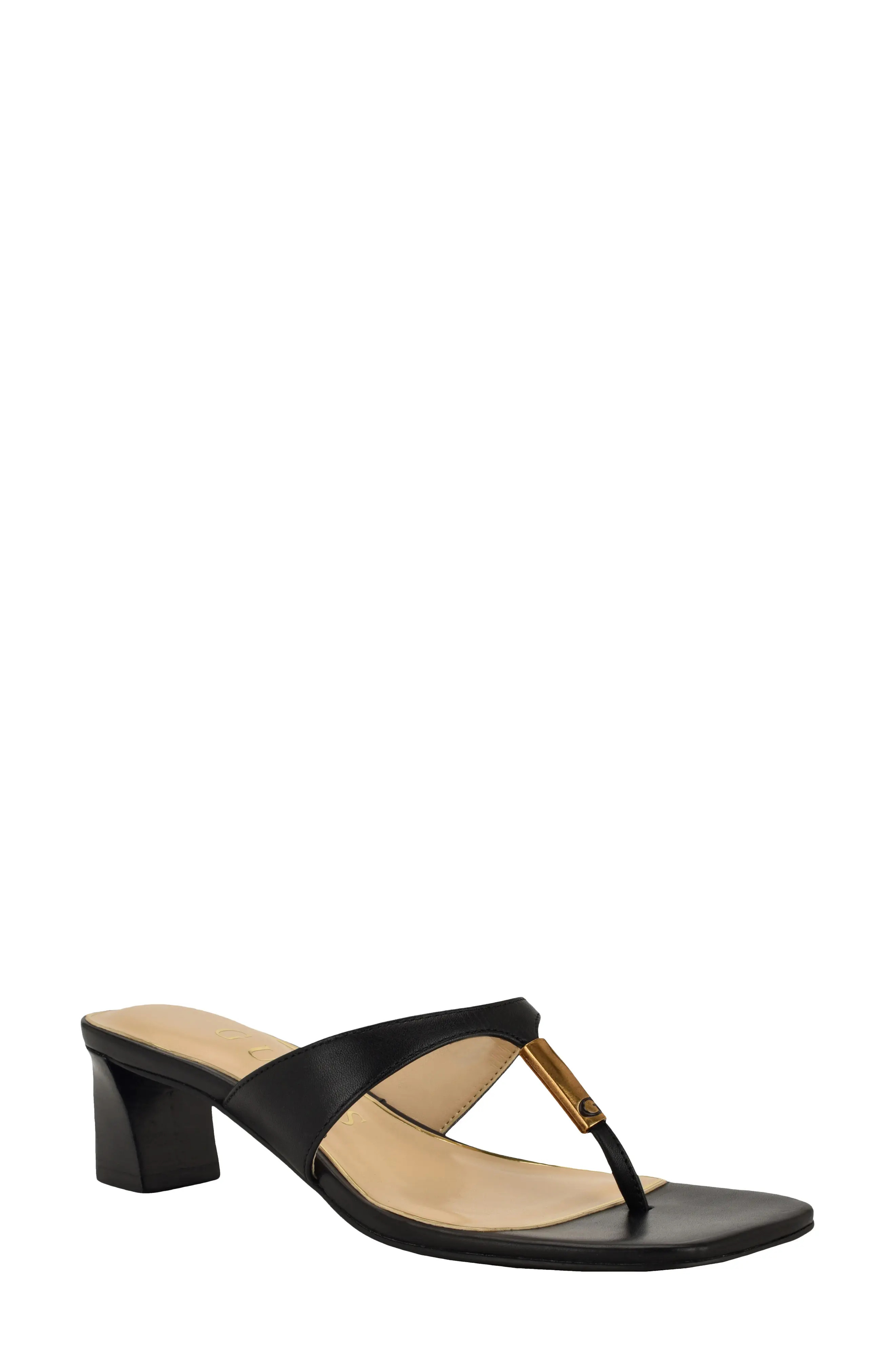 GUESS Yaiza Flip Flop in Black at Nordstrom, Size 10 | Nordstrom
