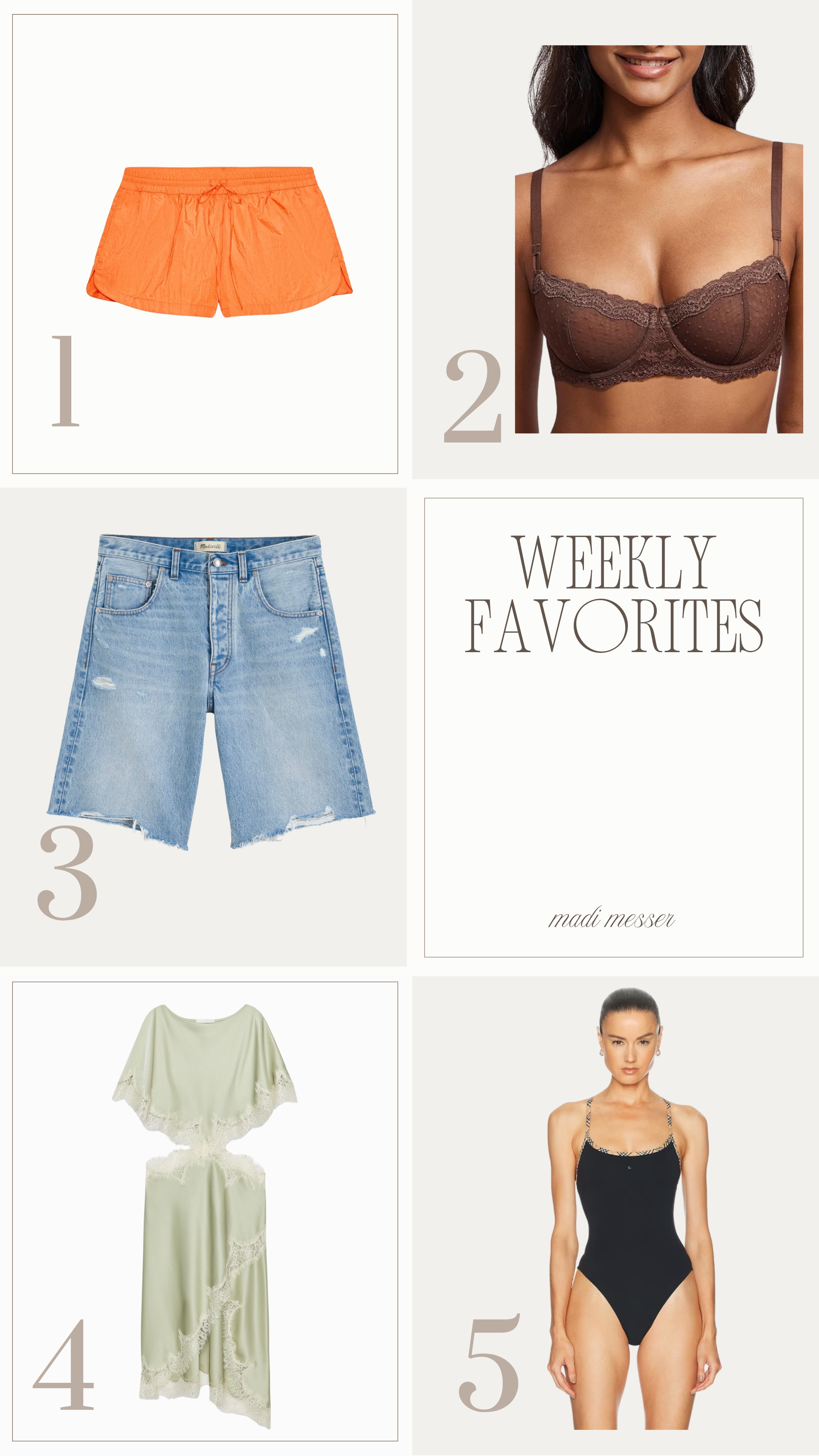 My favs of the week! This bralette from amazon is so cute and comfortable! 

bralette, summer shorts, swimwear, zara dress 

 #LTKdayinmylife #LTKgrwm #LTKootd