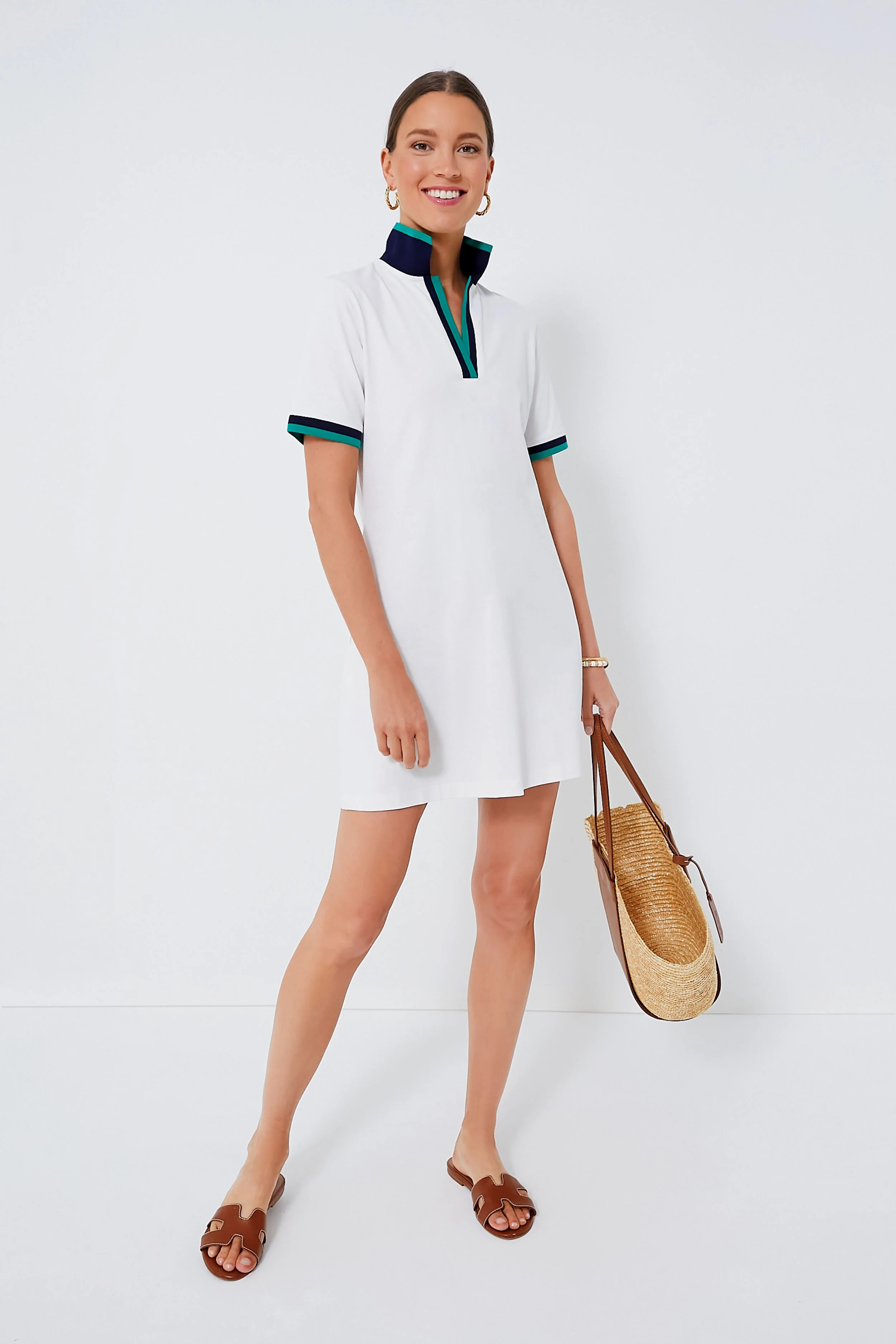 White Hutton Polo Dress | Tuckernuck (US)