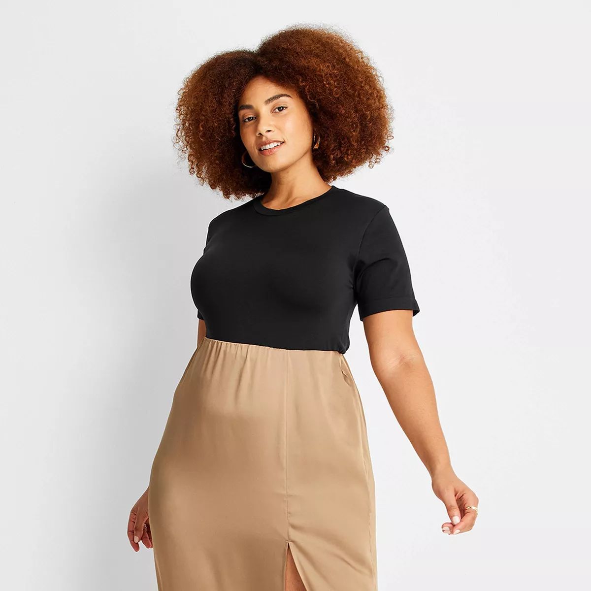 Women's Slim Fit Short Sleeve Baby T-Shirt - A New Day™ Black XXL | Target