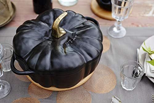 Staub 3.5 Quart Pumpkin Cocotte Black Matte | Amazon (US)