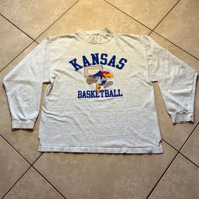 Vintage 90s Gear NCAA Kansas Jayhawks Basketball L/S Pullover Shirt XL VTG KU US  | eBay | eBay AU