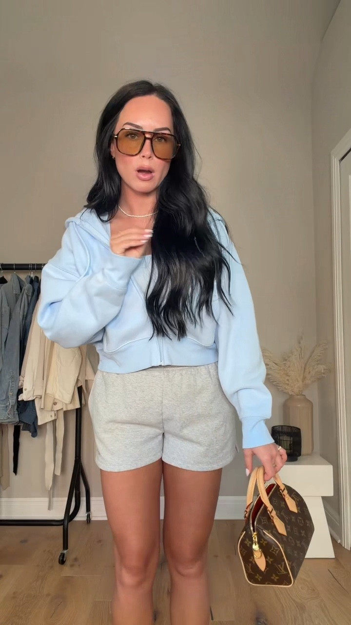 Comfy OOTD 🩵 @Aritzia 

My sizing 5’7, 145lbs, 32dd
I’m wearing size small tops, size medium shorts 

#LTKActive #LTKgrwm #LTKootd