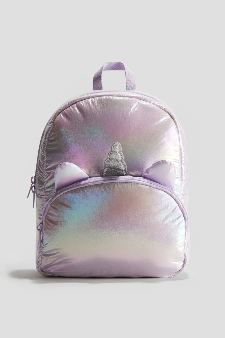 Appliquéd Backpack - Light purple/unicorn - Kids | H&M US | H&M (US + CA)