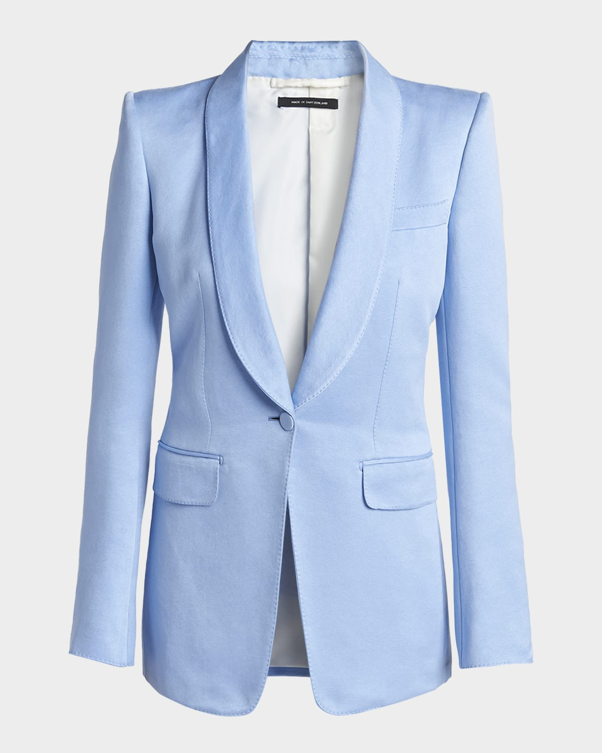 Cotton Velvet Single-Breasted Blazer | Neiman Marcus