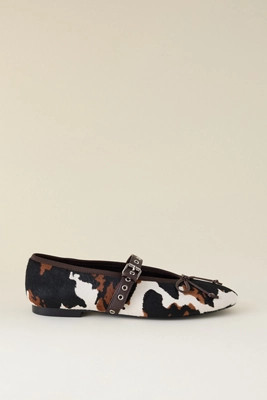 Bibi Lou Nashira Cow Print Ballet Flats | Anthropologie (UK)