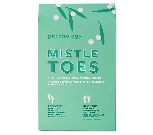 Patchology MistleToes Foot Exfoliation & Hydration Mask Kit - QVC.com | QVC