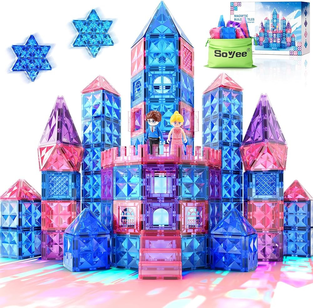 Diamond Magnetic Building Blocks - Frozen Princess Toys for 3-8 Year Old Girls & Boys - 3 4 5 6 Y... | Amazon (US)