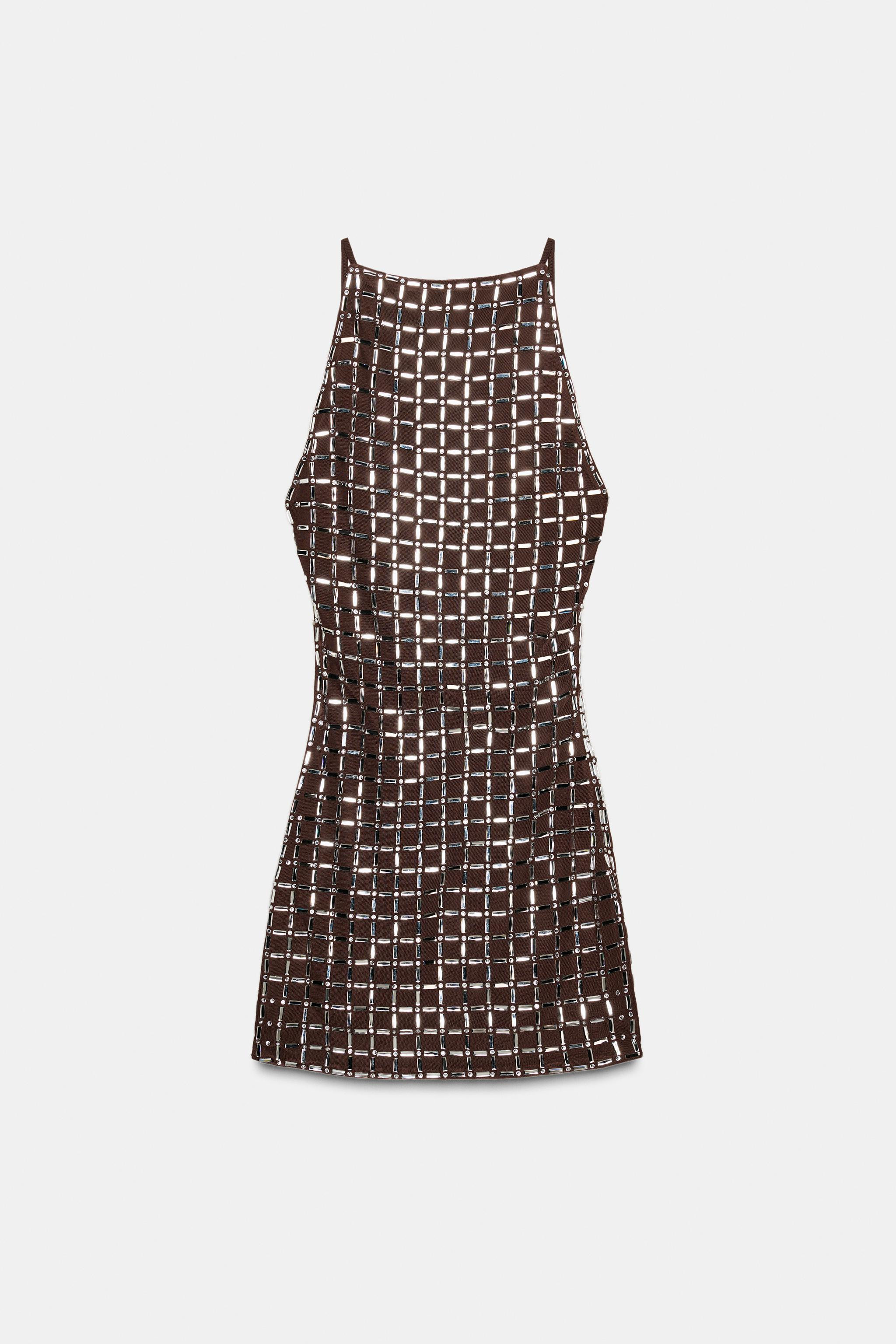 SPARKLY MESH SHORT DRESS | Zara US