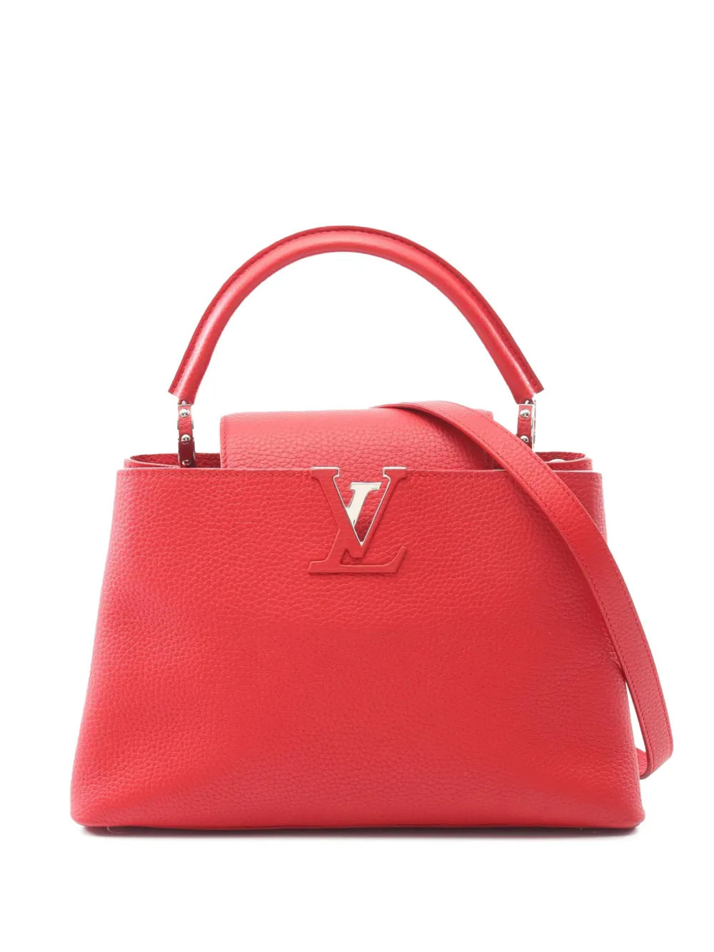 Louis Vuitton Pre-Owned 2017 Taurillon Capucines PM satchel - Red | Farfetch Global