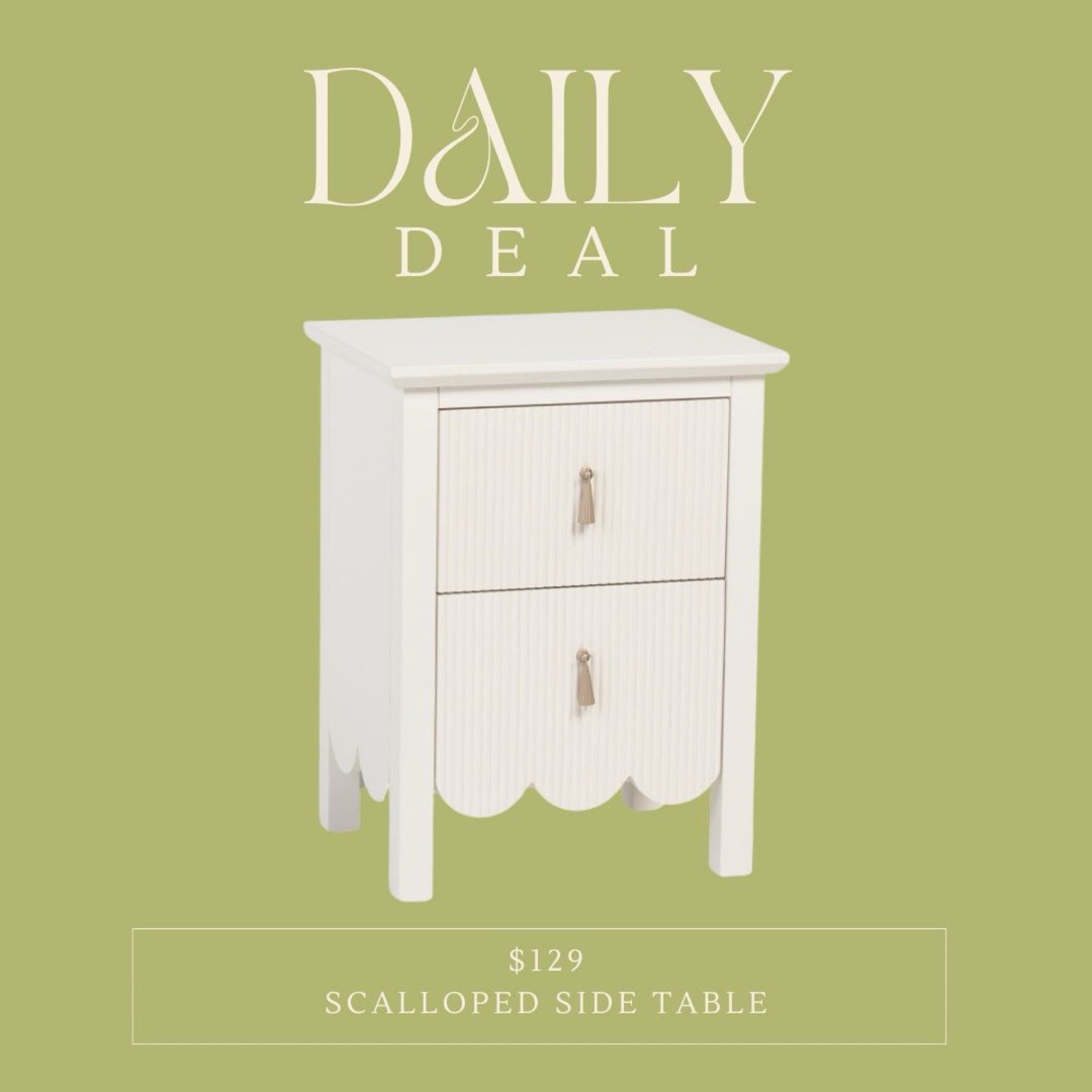 Okay, I have to share this adorable scalloped side table I just found! 😍 It would be SO perfect in a kids’ room or nursery. I’m obsessed with the fluted front and those cute little dazzle handles! And guess what? It’s only $129!! Such a good deal for something this cute. Don’t sleep on this one, guys!  @marshalls

#LTKKids #LTKBaby #LTKHome