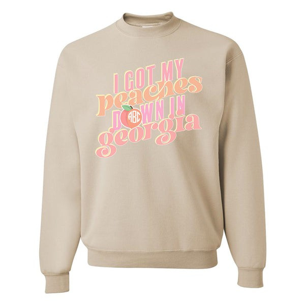 Monogrammed 'I Got My Peaches Down In Georgia' Crewneck Sweatshirt | United Monograms