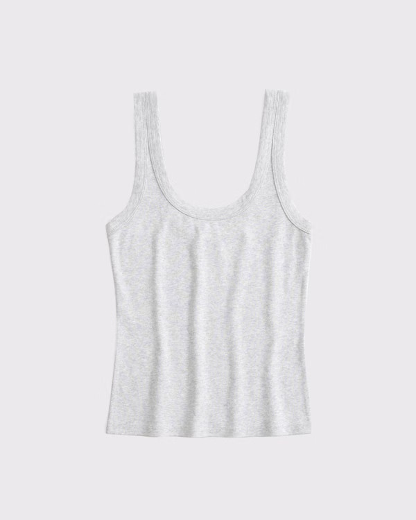 Women's Vintage Rib Tuckable Scoopneck Tank | Women's Tops | Abercrombie.com | Abercrombie & Fitch (US)