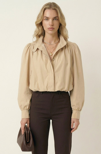Soft Cropped Point Collar Jacket | Nordstrom