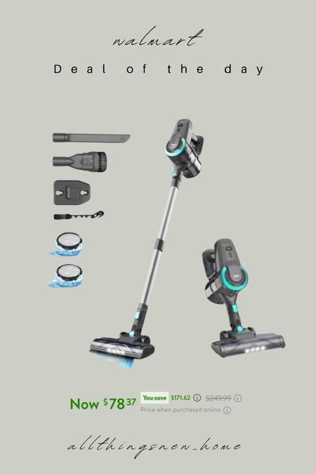 Walmart deal of the day. Cordless vacuum for $78✨

#LTKhome #LTKsalealert #LTKfindsunder100

Follow my shop @allthingsnew_home on the @shop.LTK app to shop this post and get my exclusive app-only content!

#liketkit 
@shop.ltk
https://liketk.it/4EPKC

#LTKU #LTKFindsUnder100 #LTKHome