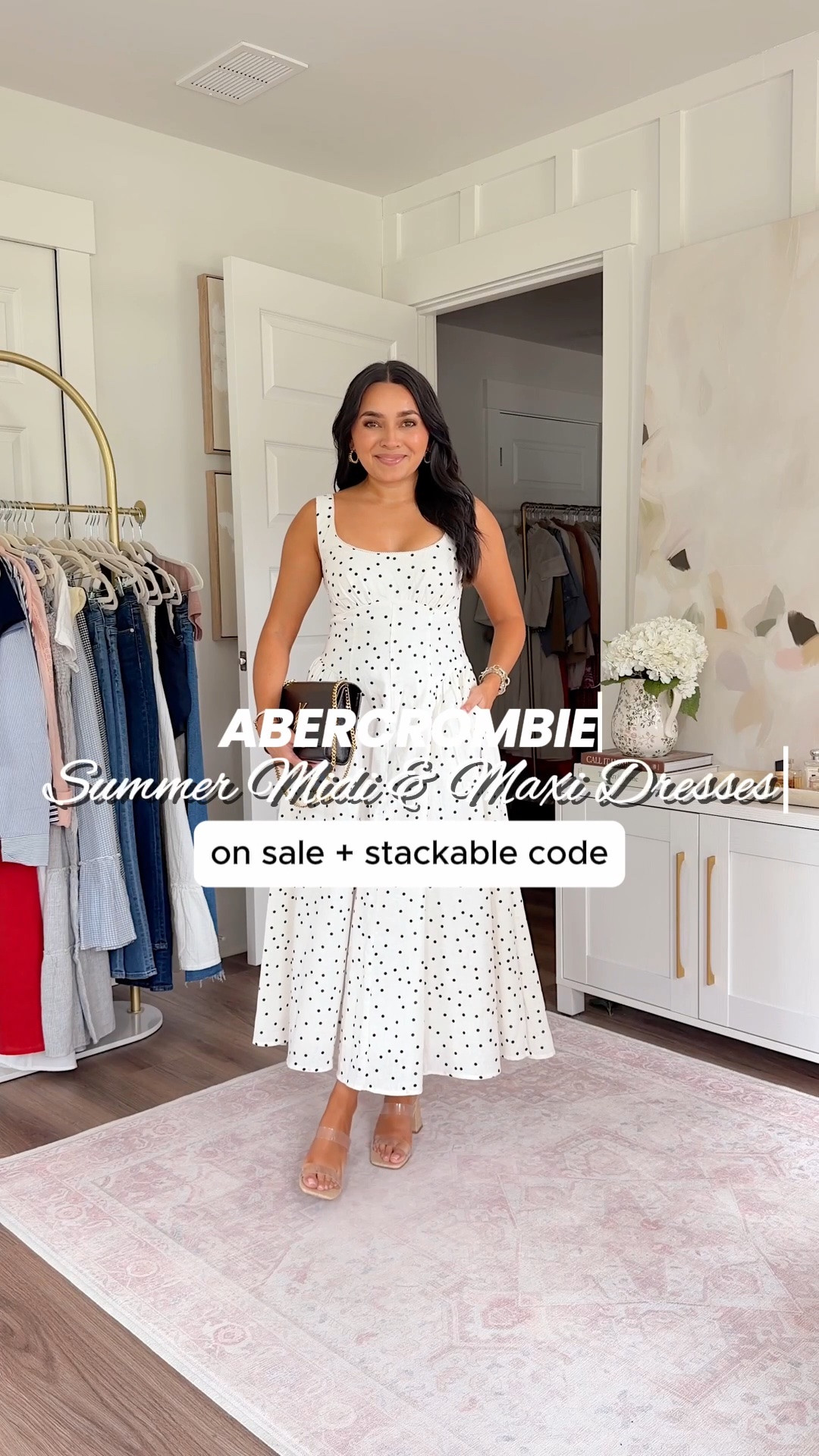 Abercrombie try-on dress sale! Use code AFLTK to get an additional 20% off through 6/4!
For reference: I’m 5’0, petite, 32b bra size, and 2/26 in bottoms, pear shaped. *Everything I share is unaltered! TTS means true to size. Between size 5–6.5 in shoes 

Black and white polka dot dress XS petite TTS
Clear heels size 5 TTS

Brown and white dress XS petite TTS
Brown cardigan XXS TTS
Clear sandals size 5.5 TTS

Light blue dress XS petite TTS
Clear sandals size 5 TTS

Red dress XS petite TTS
Clear heels size 5 TTS

Blue and white striped dress XS petite TTS
Beige sandals size 5 TTS

Summer dresses
date night 
summer vacation 
dinner outfit 
travel finds

#LTKxAbercrombie #LTKPetite #LTKSaleAlert