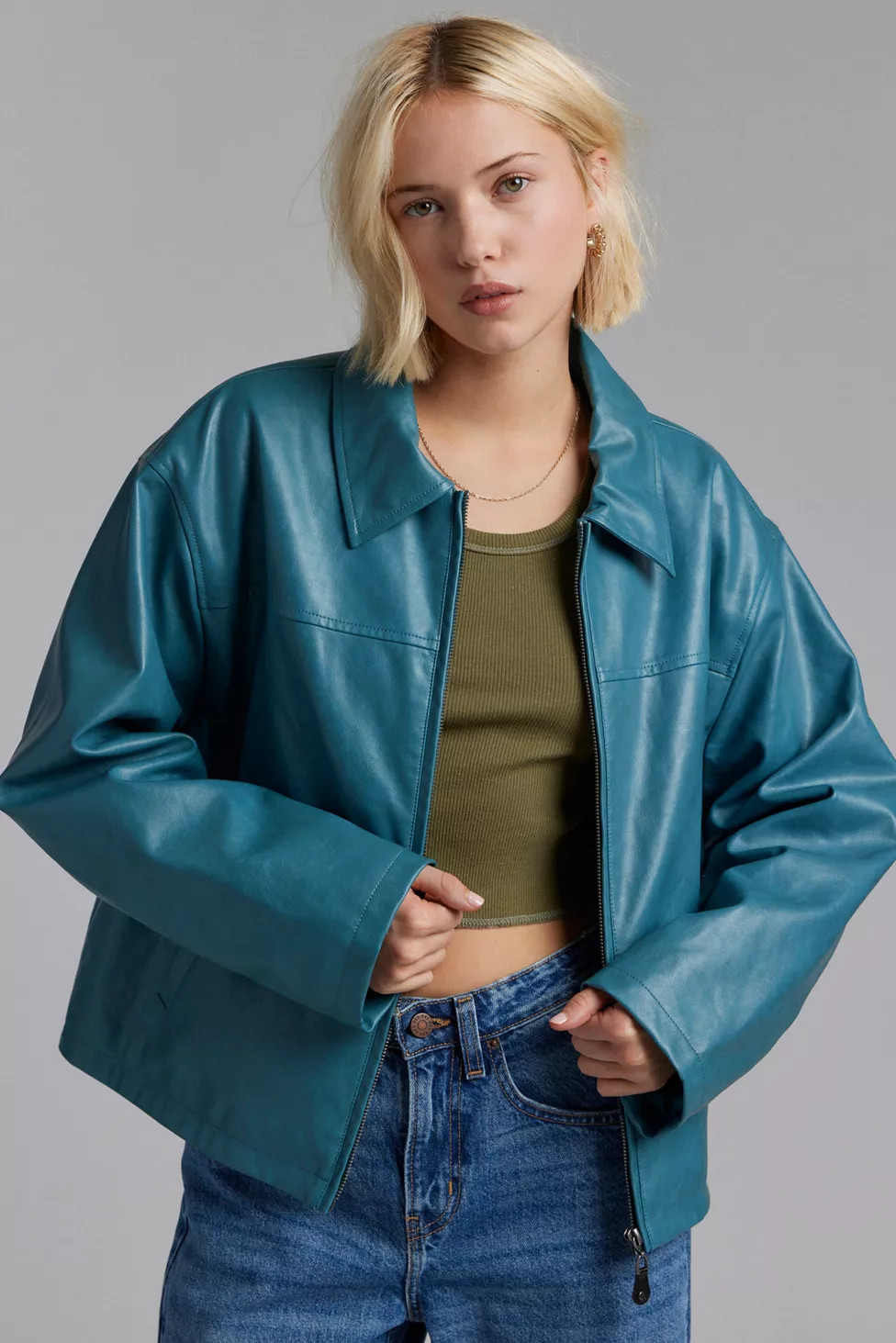 BDG Sasha Faux Leather Car Jacket | Urban Outfitters (US and RoW)