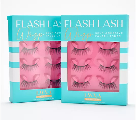 LWYA by Kim Gravel Flash Lash Self-Adhesive Lash Trio 2pk | QVC