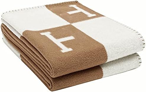 Soft Wool Blanket for Sofa Fur Decoration H Blanket Picnic Blankets Sofa Decoration Blanket Microfib | Amazon (US)