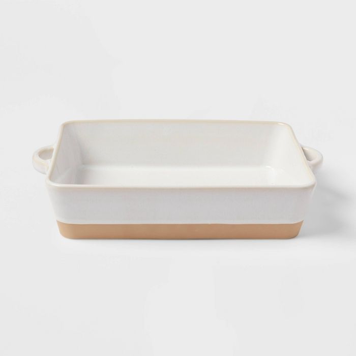 13&#34; x 8&#34; Stoneware Casserole Baking Dish Cream - Threshold&#8482; | Target