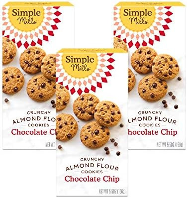 Simple Mills Almond Flour Chocolate Chip Cookies, Gluten Free and Delicious Crunchy Cookies, Organic | Amazon (US)
