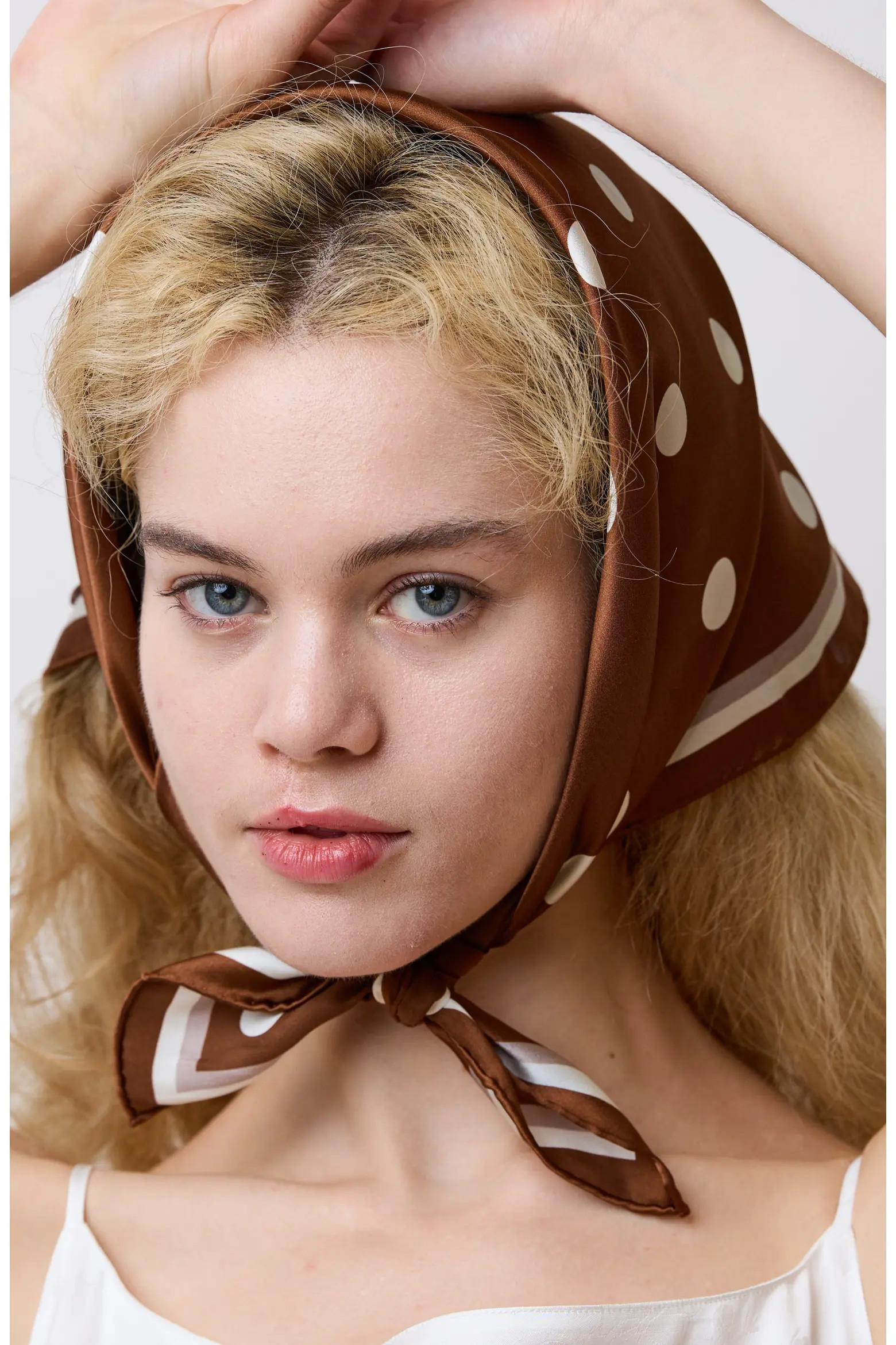 Retro Polka Dot Silk Square Bandana (Women) | Nordstrom | Nordstrom