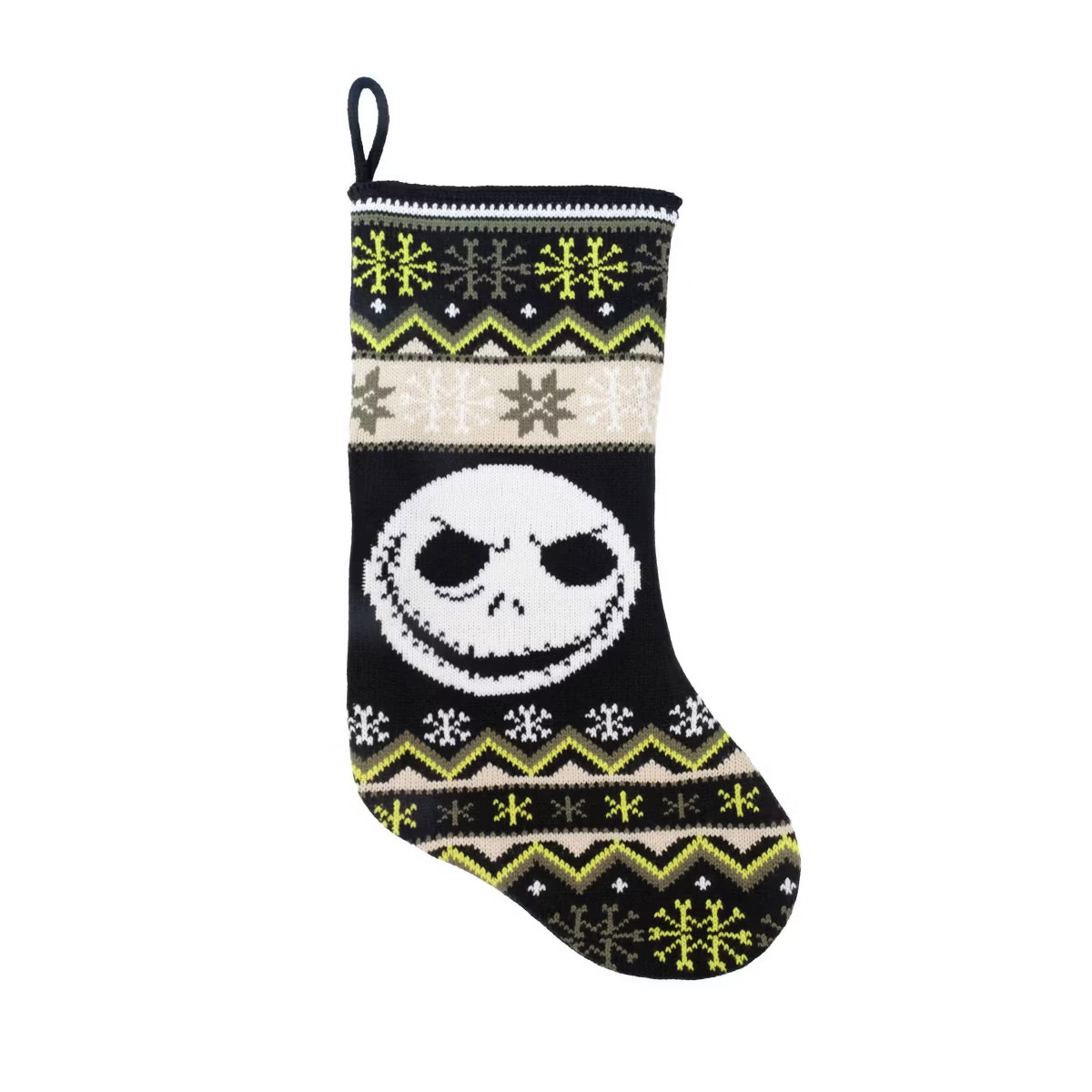 19" Disney The Nightmare Before Christmas Jack Skellington Knit Christmas Stocking Black | Target