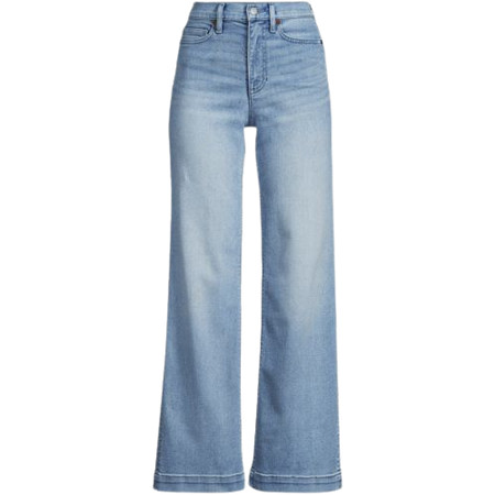 Women's Recover High Rise Wide Leg Blue Jeans | Lands' End (US)