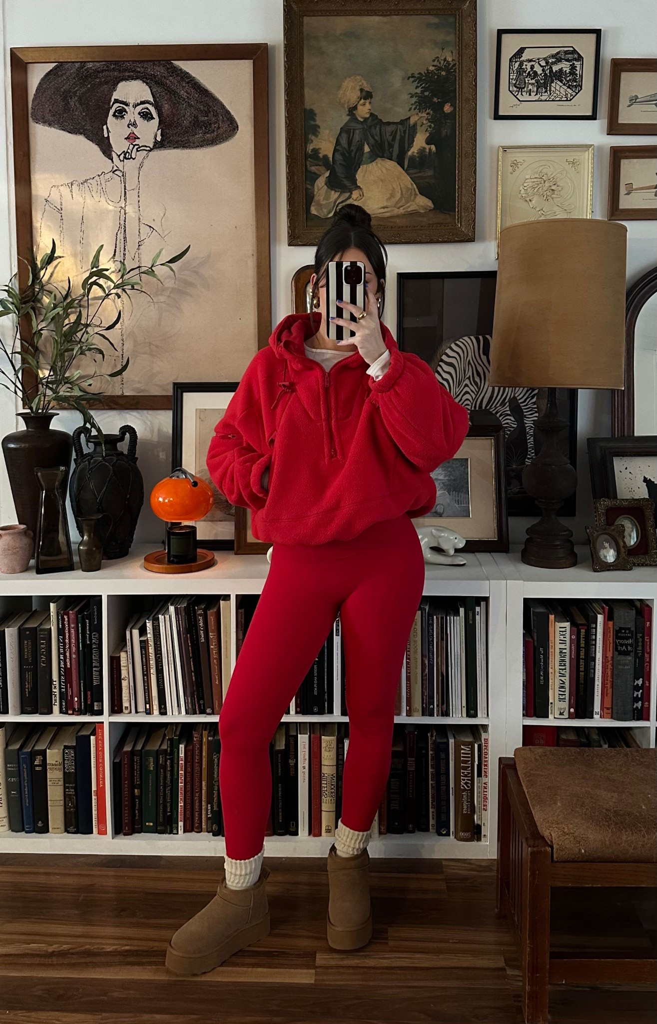The perfect all red outfit ❤️ wearing a small in the fleece! 

#LTKootd #LTKdayinmylife #LTKValentine