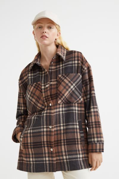 Jacquard-weave Shacket | H&M (US + CA)