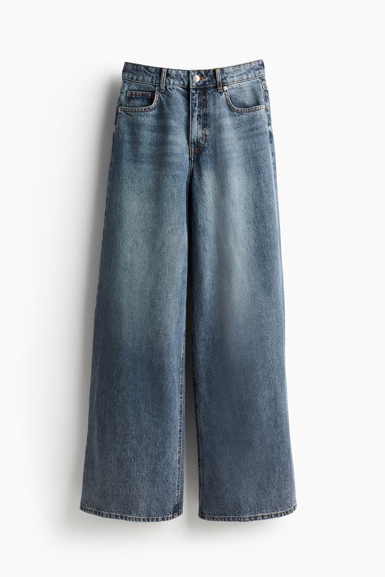 Wide jeans - High waist - Long - Denim blue - Ladies | H&M GB | H&M (UK, MY, IN, SG, PH, TW, HK)
