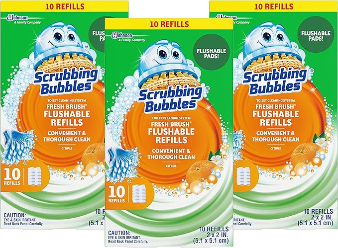 Scrubbing Bubbles Fresh Brush Flushable Refills - Citrus Action Scent - 10 Count Flushable Refill... | Amazon (US)