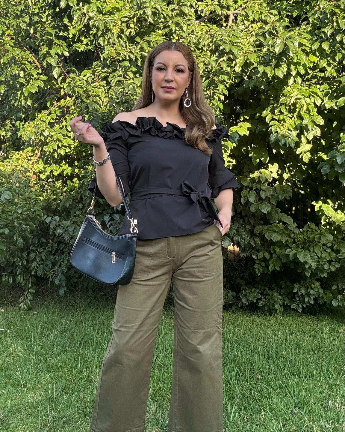 Women's off-shoulder summer blouses, with ruffles, half sleeves, with belt, out suits.

#LTKMidsize #LTKSaleAlert #LTKmomlife #LTKMidsize #LTKmomlife