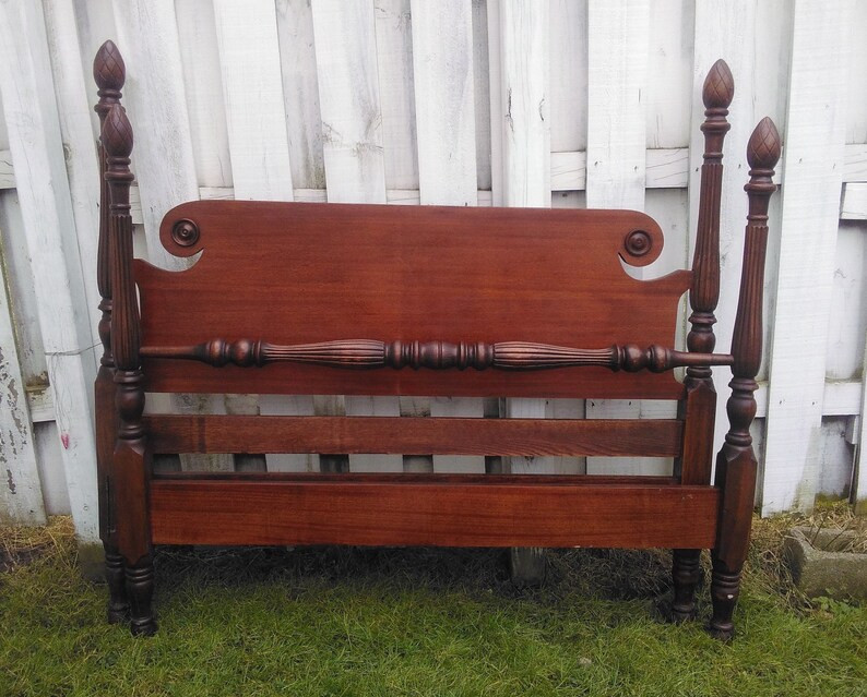 Jenny Lind Bed -  Georgian Style -Solid Mahagony - Four Post -Full Size Bed - Pineapple Finials -... | Etsy (US)