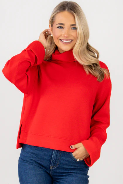 Spanx Airessentials Spanx Red Turtleneck Long Sleeve Top | The Willow Tree