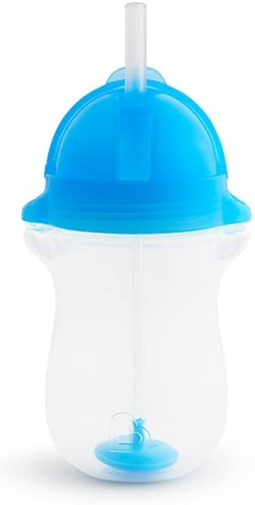 Munchkin® Any Angle™ Weighted Toddler Straw Cup with Click Lock™ Lid, 10 Ounce, Blue/Green, ... | Amazon (US)